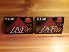 Lot of Two TDK DS-X Cassette Tapes, Type I, Normal Bias, New in Original Wrapper