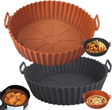 Reusable Silicone Air Fryer Basket Baking Tray Mold for Pizza Chicken Liners