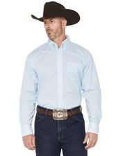 Wrangler Men's Men'S Geo Print Long Sleeve Button-Down Stretch Western -