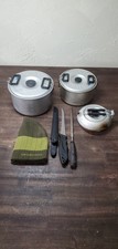 EVERNEW Vintage Aluminum Camping Hiking Pots Buck 226 Filet Knife North Face Hat