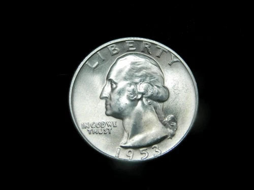 1953-S 25c Washington Silver Quarter - BU