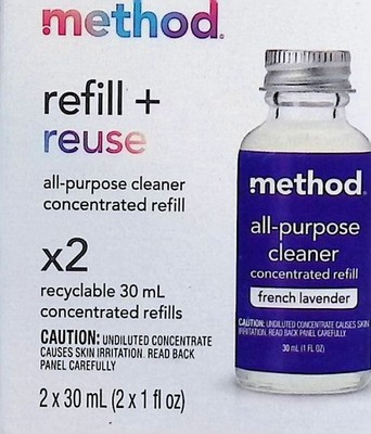 Method All-Purpose Cleaner Concentrated Refill French Lavender 2x 30mL Refills