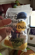 2001 Walt Disney World Mini Bean Donald Duck Kellogg's Cereal Box Soft Plush Toy