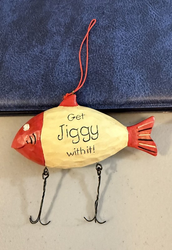 Fish Christmas Ornament "Get Jiggy with it!"