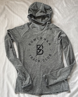 Nike Dri-FIT Bowerman Track Club Gray Pullover Hooded Men's Activewear Top Small