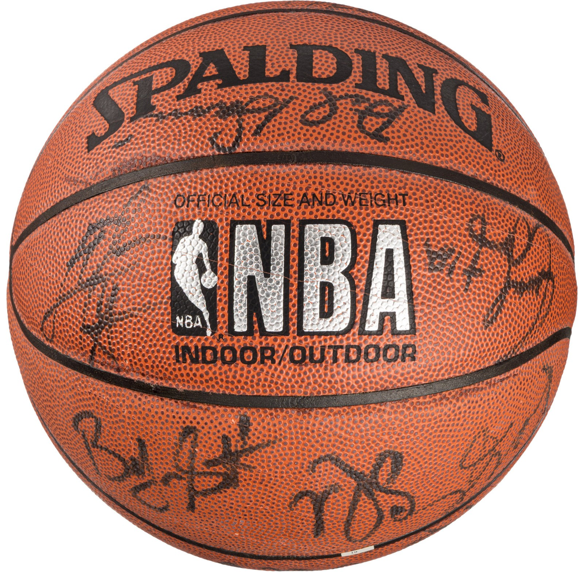 1996-97 Los Angeles Lakers Team Signed Basketball Kobe Bryant