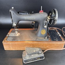 Vtg 1940s Singer Class 15 Sewing Machine Electric Converted Cabinet Motor