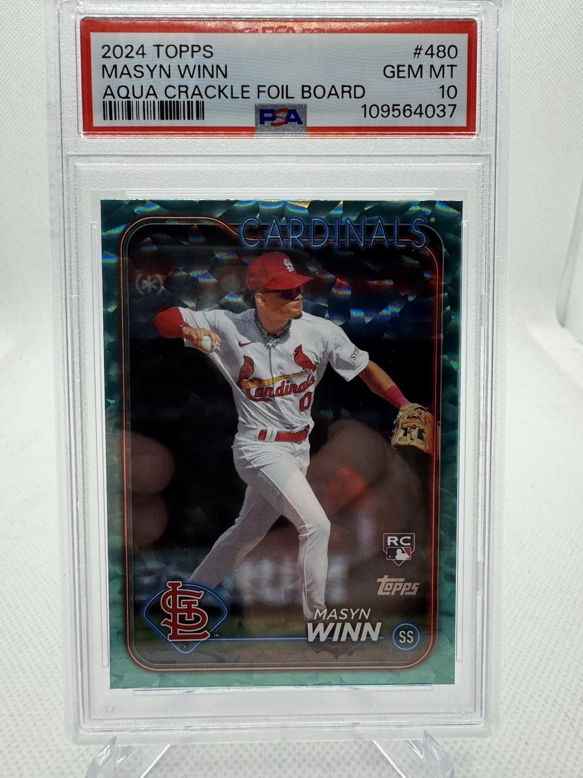 2024 Topps Masyn Winn Rookie #042/399 PSA 10 Gem Mint Aqua Foil RC #480