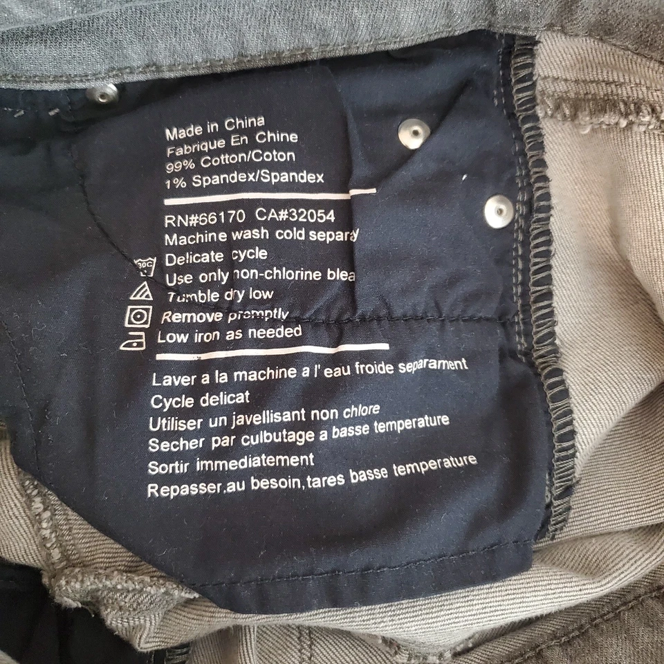 Jeans Silence + Noise para mujer 27 tiro alto tobillo cremallera ramita gris denim flaco defecto Foto 4 de 4