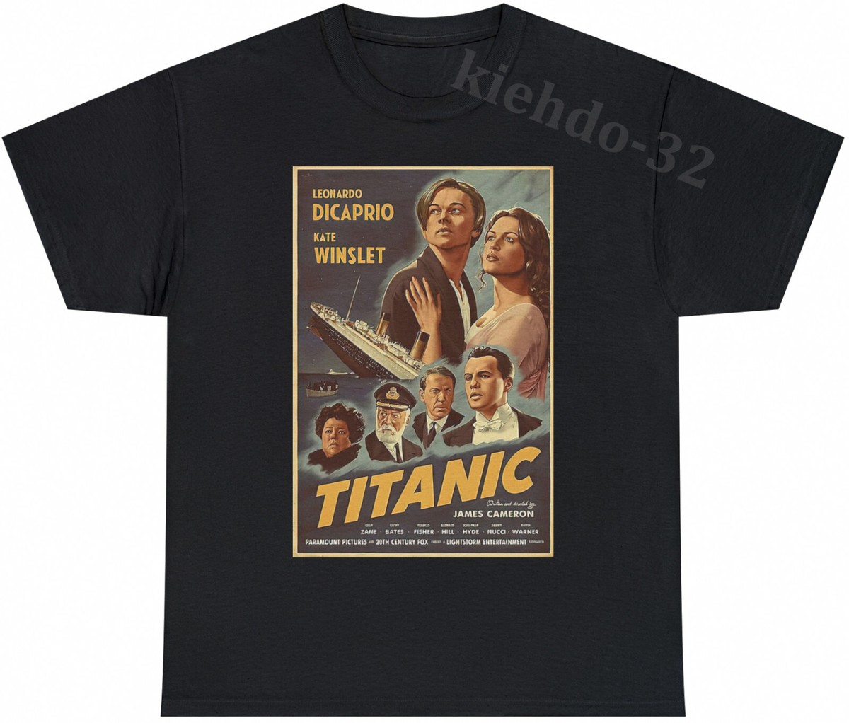 Titanic Movie Vintage Fan Art 90s Retro Gift T-Shirt S-5XL Men 