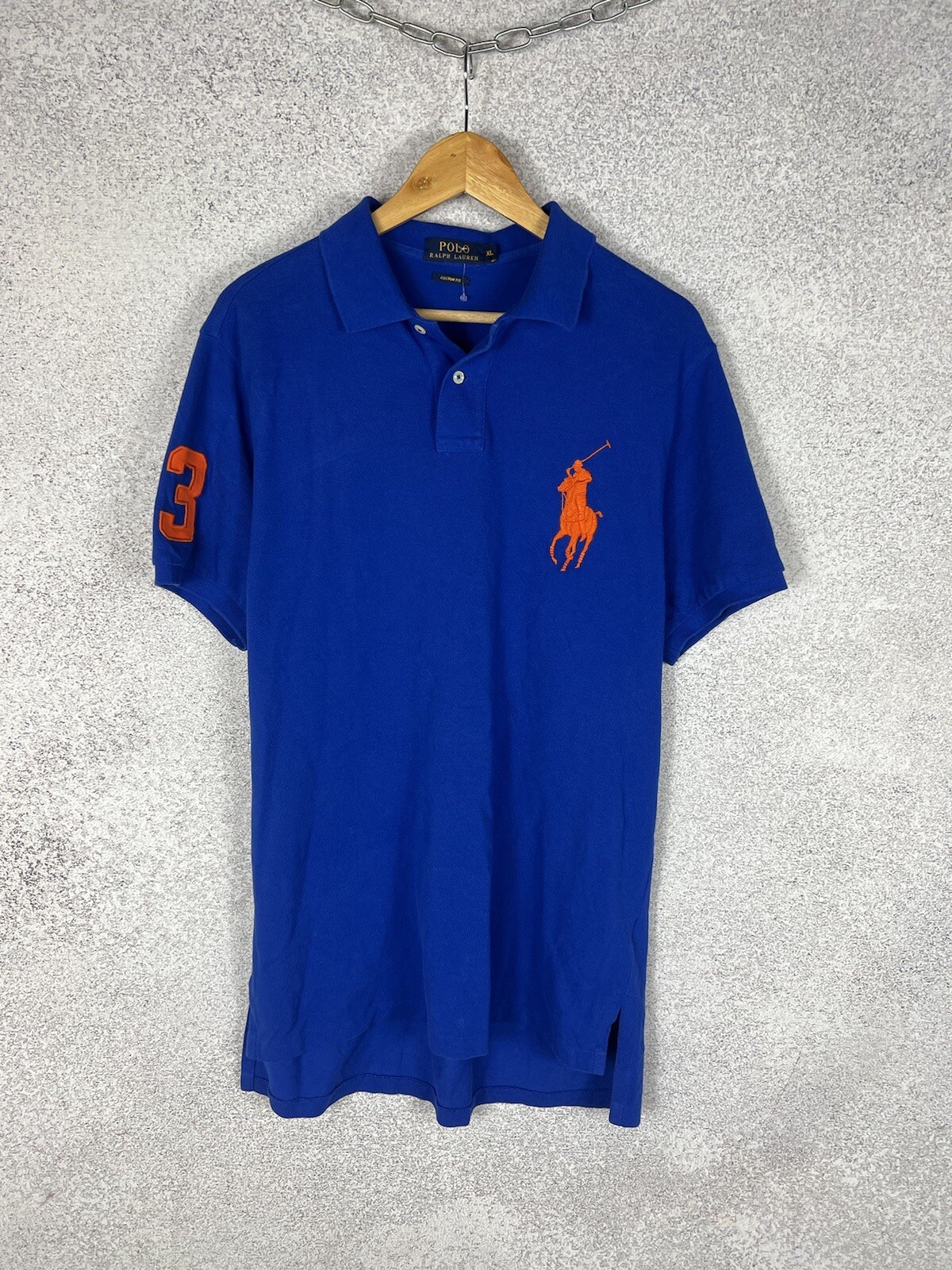 Polo da uomo Ralph Lauren con logo Big Pony maglietta Y2K taglia XL