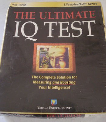 The Ultimate IQ Test PC CD-ROM Measurement & Boosting Raising Your IQ Score New