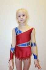 Rhythmic Gymnastics Leotard 277-14 for Competition Girl 116-122 cm