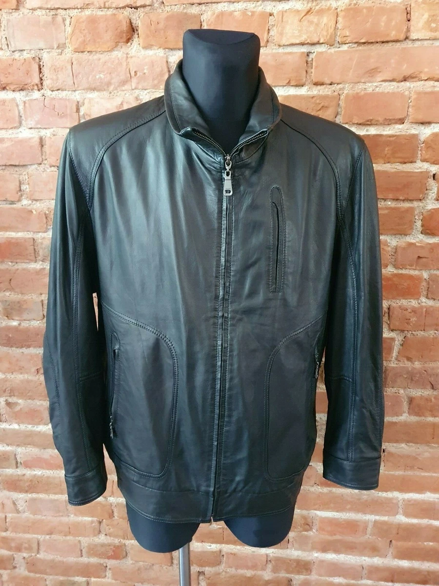 Bugatti Genuine Leather Men s Jacket Black Size XL