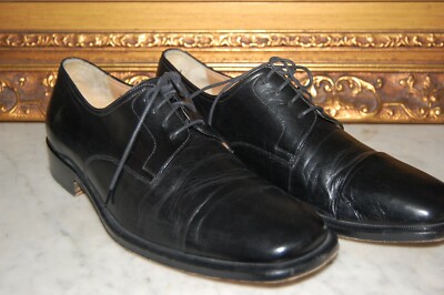 Bruno Magli Leather Cap Toe Branson Lace-Up Oxford Dress Shoes Black US 12 W Bruno Magli  main image 4