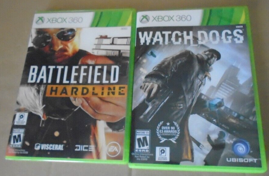 XBOX 360 GAMES Battlefield+ Watch Dogs 2-Video Games (4-discs) | eBay