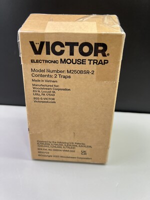 Victor M250BSR-2 Indoor Electronic Humane Mouse Trap - 2 pack Open Box