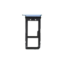 SIM microSD Card Tray Dual for HTC U12 Translucent Blue Replacement Replace