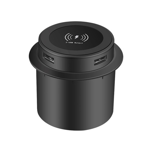 30W Wireless Charger Embedded Desktop Fast Wireless Charging Base Dual USB Port - Picture 15 of 15