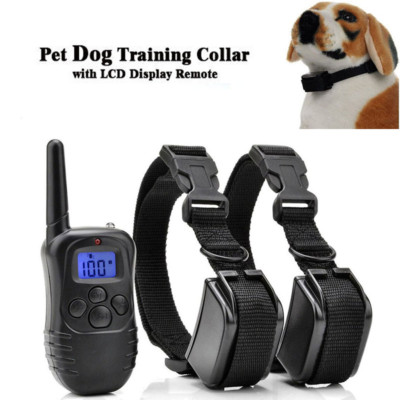 Haustier Hund Training Halsband LCD Elektroschock Anti-Bellen Fernbedienung  | eBay.de