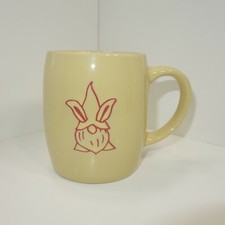 Gnome Barrel Style Coffee Mug Pastel Yellow Dwarf Elf Fairy Ceramic 12oz Cup