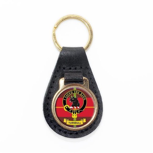 Scottish Clan Crest Enamel Leather Keyring Key Fob - N-Y Tartans - Picture 27 of 38