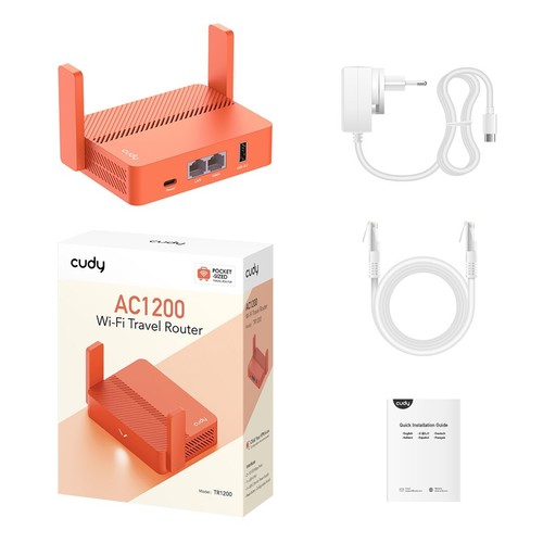 6971690793074 Cudy AC1200 Router Wi-Fi Szybki Ethernet Pomarańczowy CUDY - Zdjęcie 3 z 3