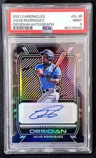 2021 Obsidian JULIO RODRIGUEZ Purple Etch Rookie Auto #/99 PSA 9 RC Mariners
