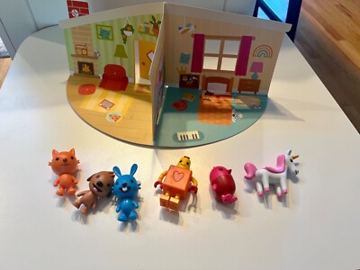  Sago Mini Figurine Pack With 6 Toy Figures And Folding Playhouse Kids Toys New