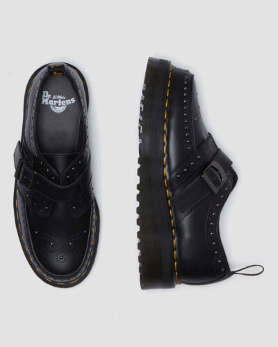 Dr. Martens Ramsey Monk Strap Pelle Platform Iconic Creepers Nero - Foto 5 di 8