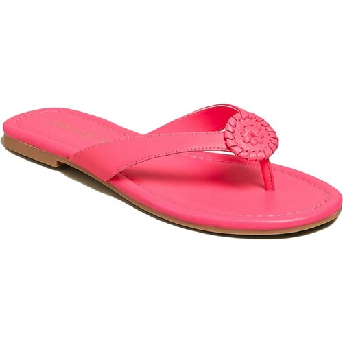 Jack Rogers Womens Rowan Pink Slip On Flip-Flops Shoes 10 Medium (B,M) 1070 | eBay