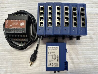 Lot Of 7 Spider Hirschmann 4TX/1FX-SM EEC With Power Supply
