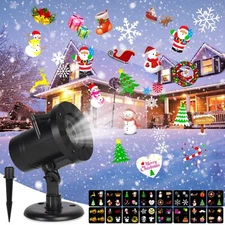 Christmas LED Projector Light Moving Outdoor Landscape Stage Xmas Halloween Lamp