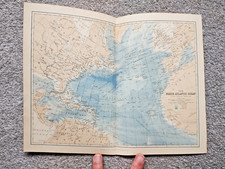1875 Antique J Bartolomew Map of The North Atlantic Ocean