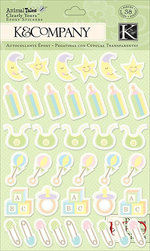 K&Y♡ K&COMPANY Animal Tales Clearly Yours BABY ICON Epoxy Stickers - 38