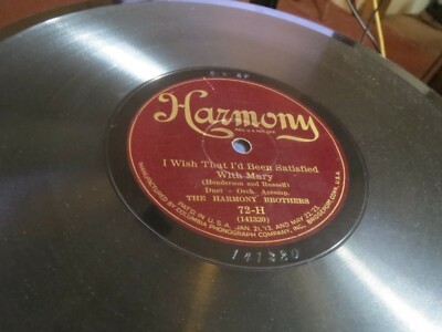 78RPM Harmony Harmony Brothers - Smile Little Bit / Wish That Satisfied Mary, V-
