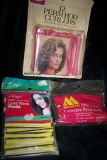 NEW Vintage NOS Lot of 3 Bags WRAP COLD WAVE PERM RODS 36 Total GOODY