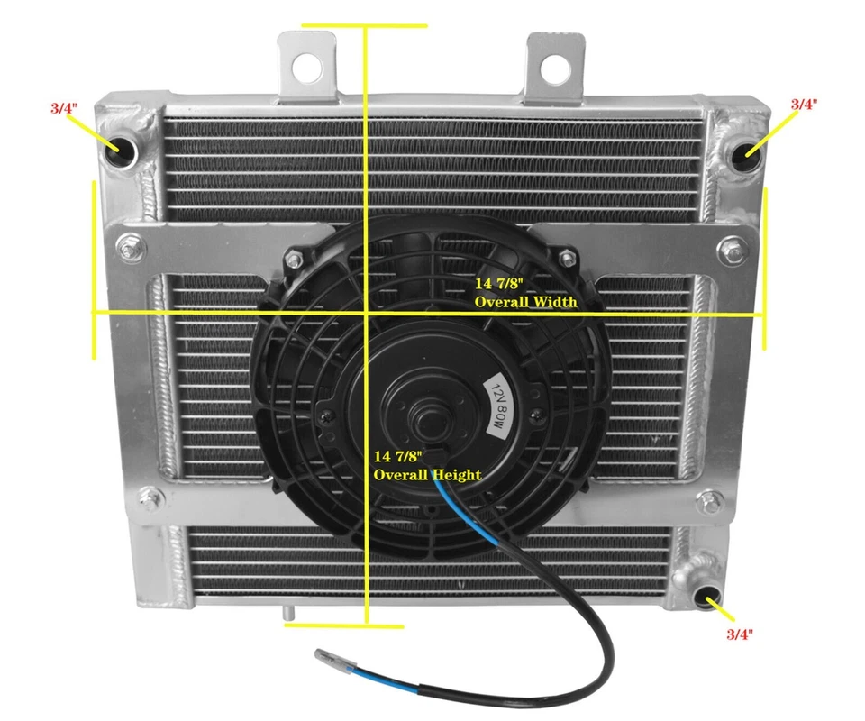 ATV RADIATOR &FAN KIT FOR Polaris Sportsman 570 EFI/EPS/HD/SP YEAR 2015 15 - Image 2 of 4