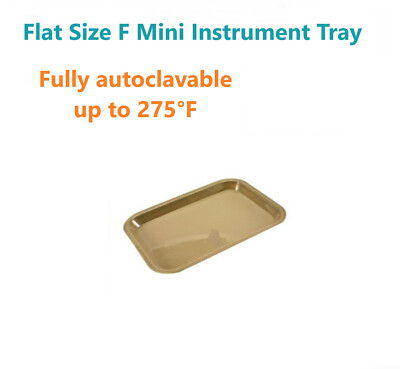 Dental Flat Set-Up Tray Size F (Mini) Autoclavable Instrument Procedure 5 Trays