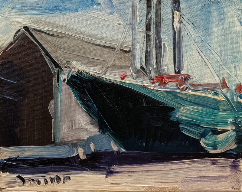 BOAT HOUSE DOCK YACHT OCEAN SAIL NAUTICAL JOSE TRUJILLO *Moving Sale All Must Go