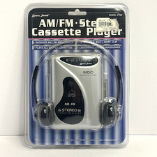 Vintage Lenoxx Sound Portable AM/FM Stereo Cassette Player  Headphones NEW