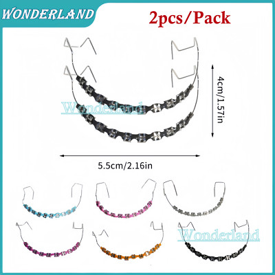 Temporary Tooth Colorful Metal Wire Bracket Ortho Power Chains Dental Decoration