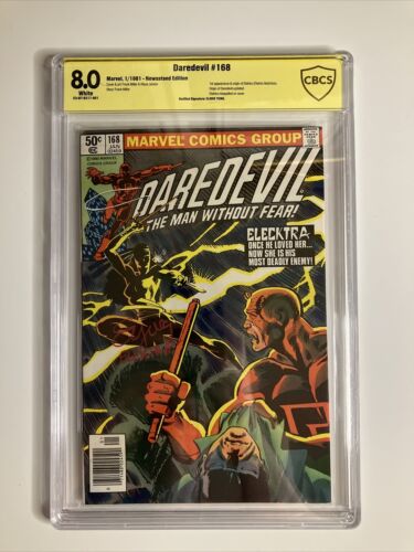 DAREDEVIL #168 Newsstand SIGNED ELODIE YUNG Netflix’s Elektra CBCS 8.0 Not CGC - Picture 1 of 8