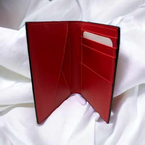 Christian Louboutin Beige Leather Spike Card Case Retail $470 AUTHENTIC - Picture 3 of 8