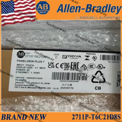 2711P-T6C21D8S NEW PLC HMI PanelView Plus 7 Graphic Terminal 2711PT6C21D8S