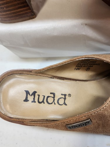 Mudd SOPHIA Western Chunky Heel Slip On Mules Size 10 M Tan - Picture 8 of 13
