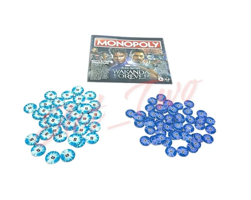 Monopoly Black Panther Wakanda Replacements 40 Fives & 55 Ones + Manual NEW
