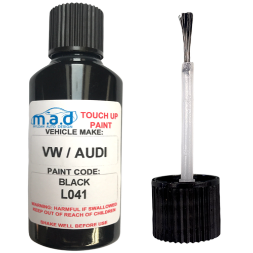 Touch Up Kit For VW/Audi Black L041/A1 Bottle Brush Repair Paint Chip