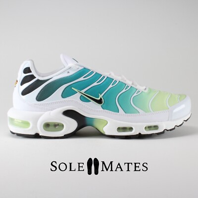 Nike Air Max Plus White Teal Volt DZ3670-102 Men's Size 9.5 / Women's 11 Shoes