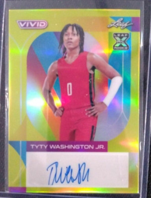 2022 Leaf Vivid TYTY Washington Gold 27/50 Refractor Auto Rookie ROCKETS #BA-TWJ
